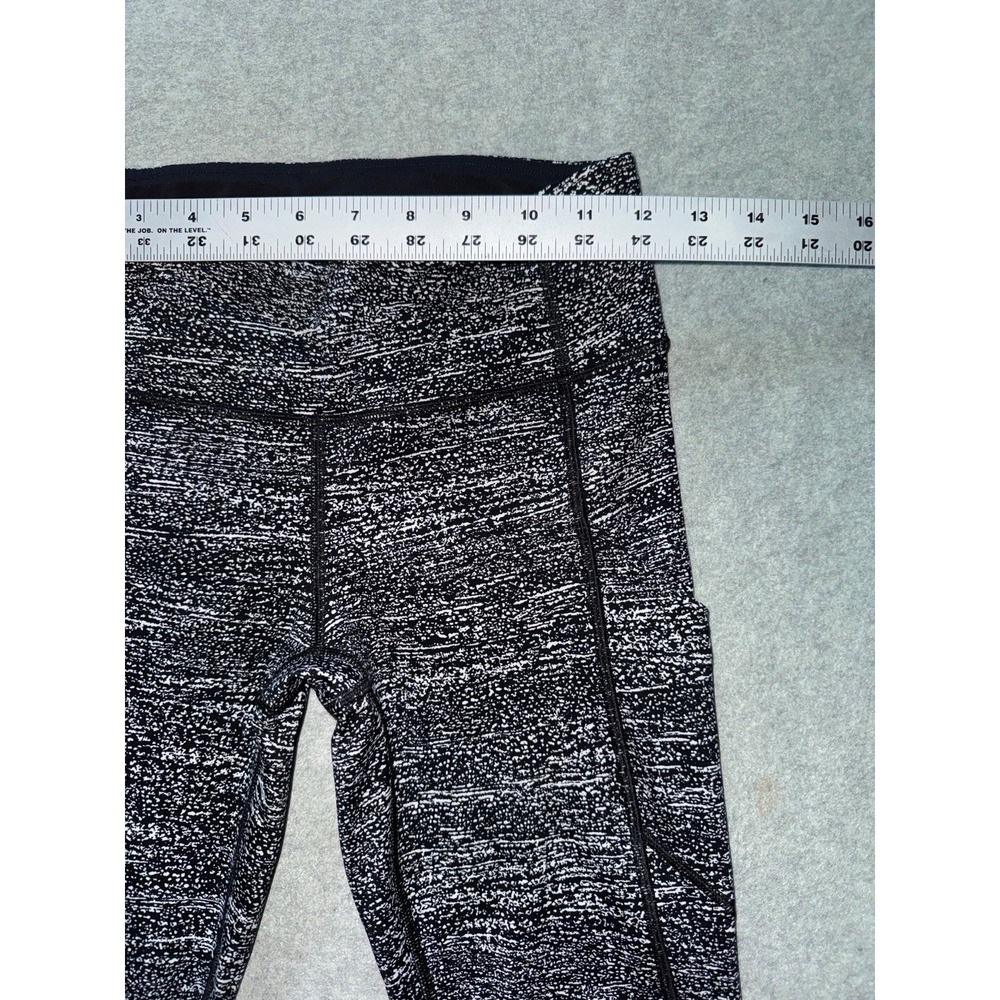 LULULEMON Women's Fit Physique Tight Pant Jacquard Black White Mesh Gauge Sz 4 - Picture 9 of 10